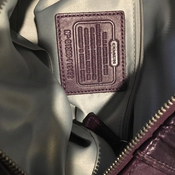 Purple Coach handbag - Picture 4 of 6